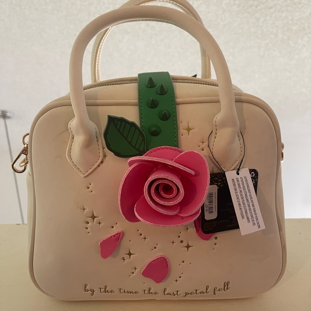NWT Loungefly Beauty and the Beast Rose Crossbody Bag
